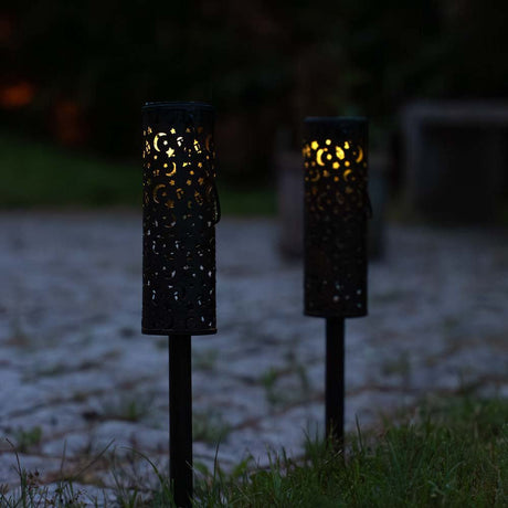 Zira solar lanterne med mønster, 2 pak