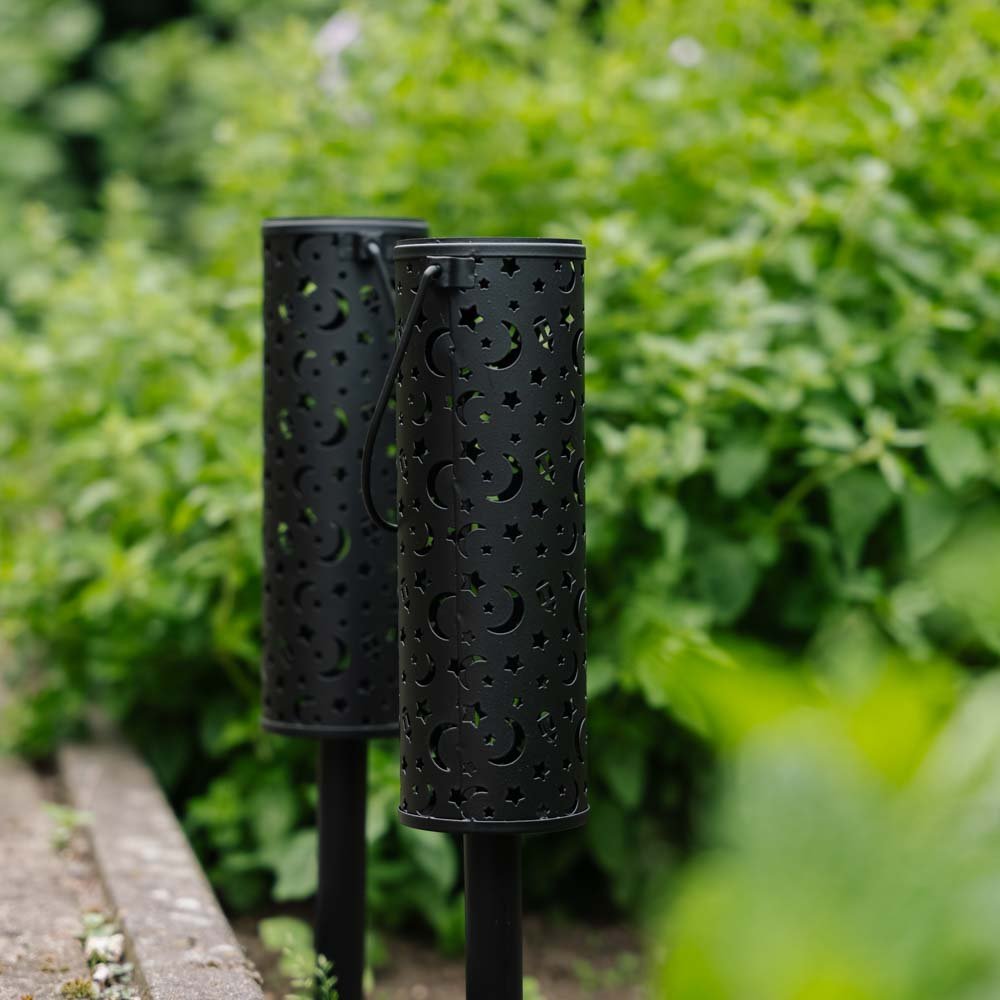 Zira solar lanterne med mønster, 2 pak